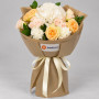 Букет из гортензии, роз и диантусов