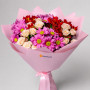 Букет из хризантем и альстромерии «Акварель» — вид 2